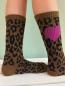 Preview: Leo Style 35-41 - Leo Socke mit pinkem Herz