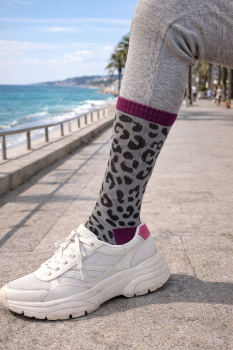 Socken ALPS AND BEACH Leo mit Lila