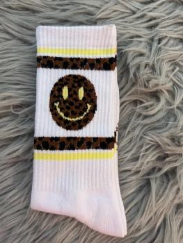 Leo Style  Weisse Socke Leo Smiley