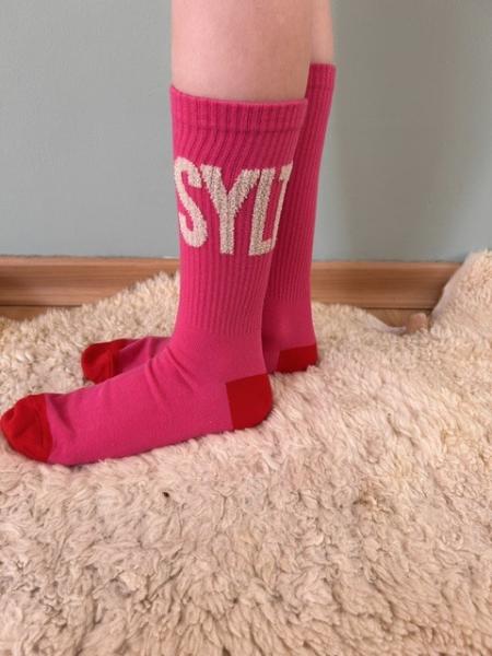 Socken Pink mit Sylt angeraut in beige