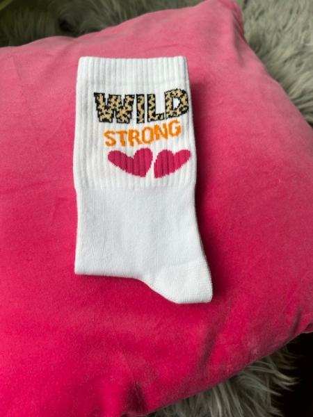 Love and Power 35-41 - Weiße Socke Wild Strong